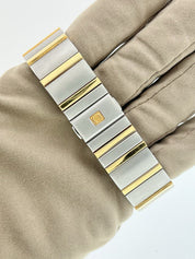 Omega Constellation Gold Steel Silver Dial 38mm Automatic Mens Watch 1201.30.00