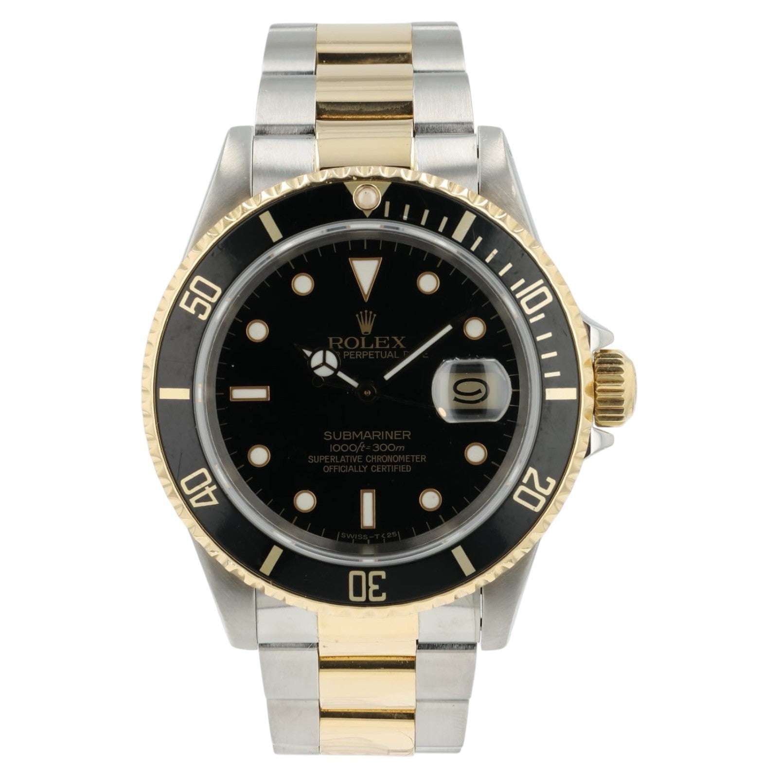 Rolex Submariner Black Dial 18k Yellow Gold & Steel 40mm Automatic Men’s 16613