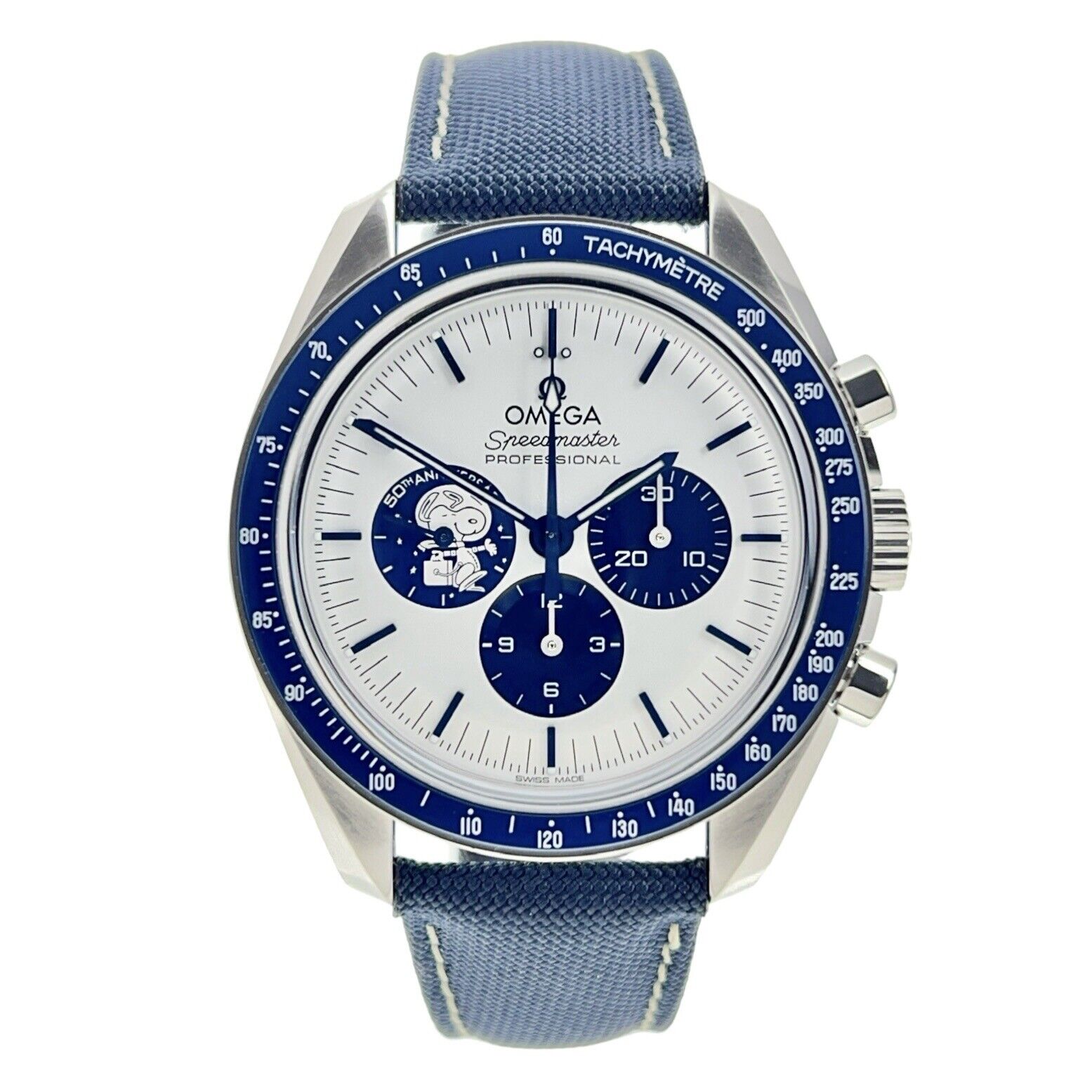 NEW 2023 Omega Speedmaster Snoopy Edition Steel Blue 42mm Automatic Mens Watch