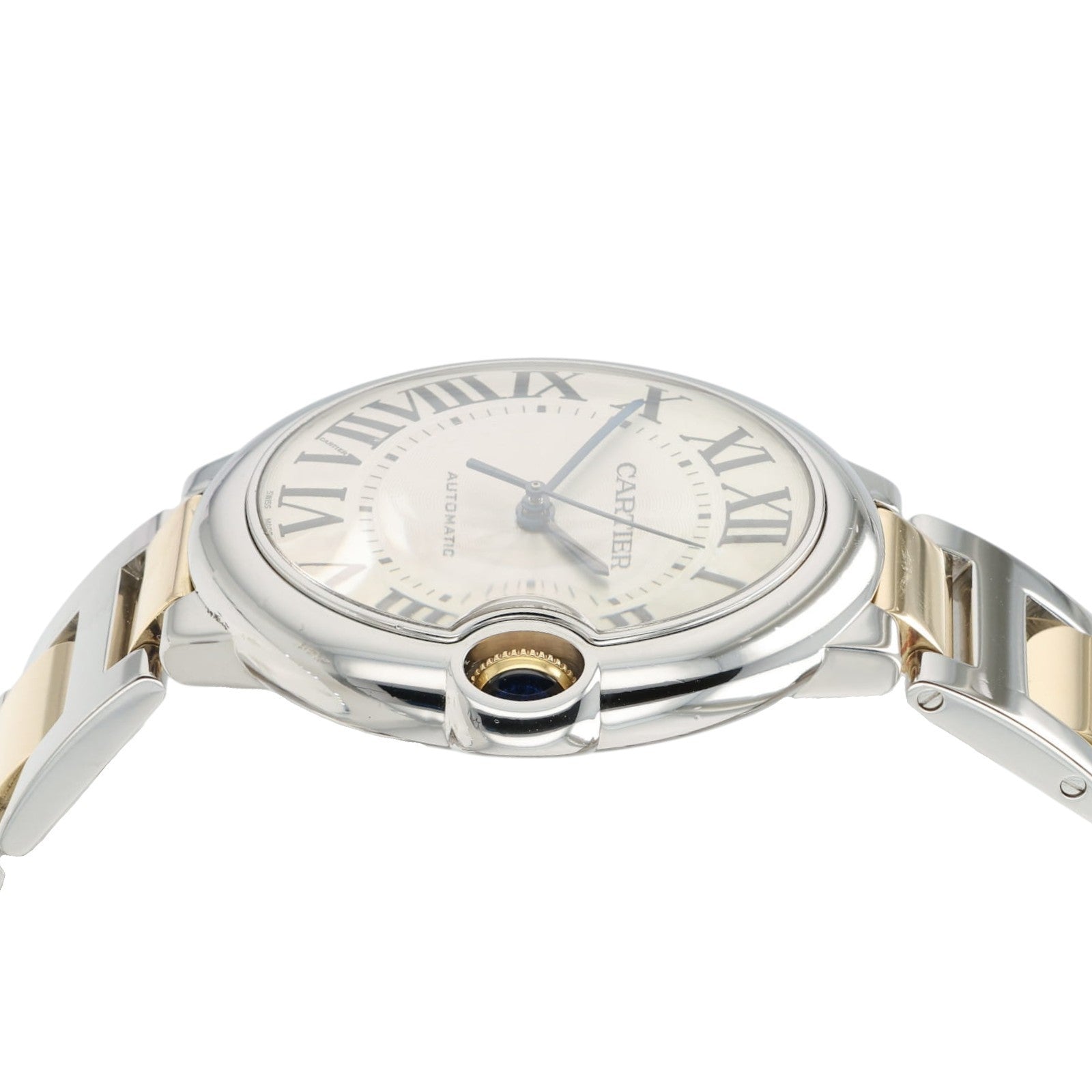 Cartier Ballon Blue Silver Dial 18k Yellow Gold & Steel 42mm Automatic W69009Z3