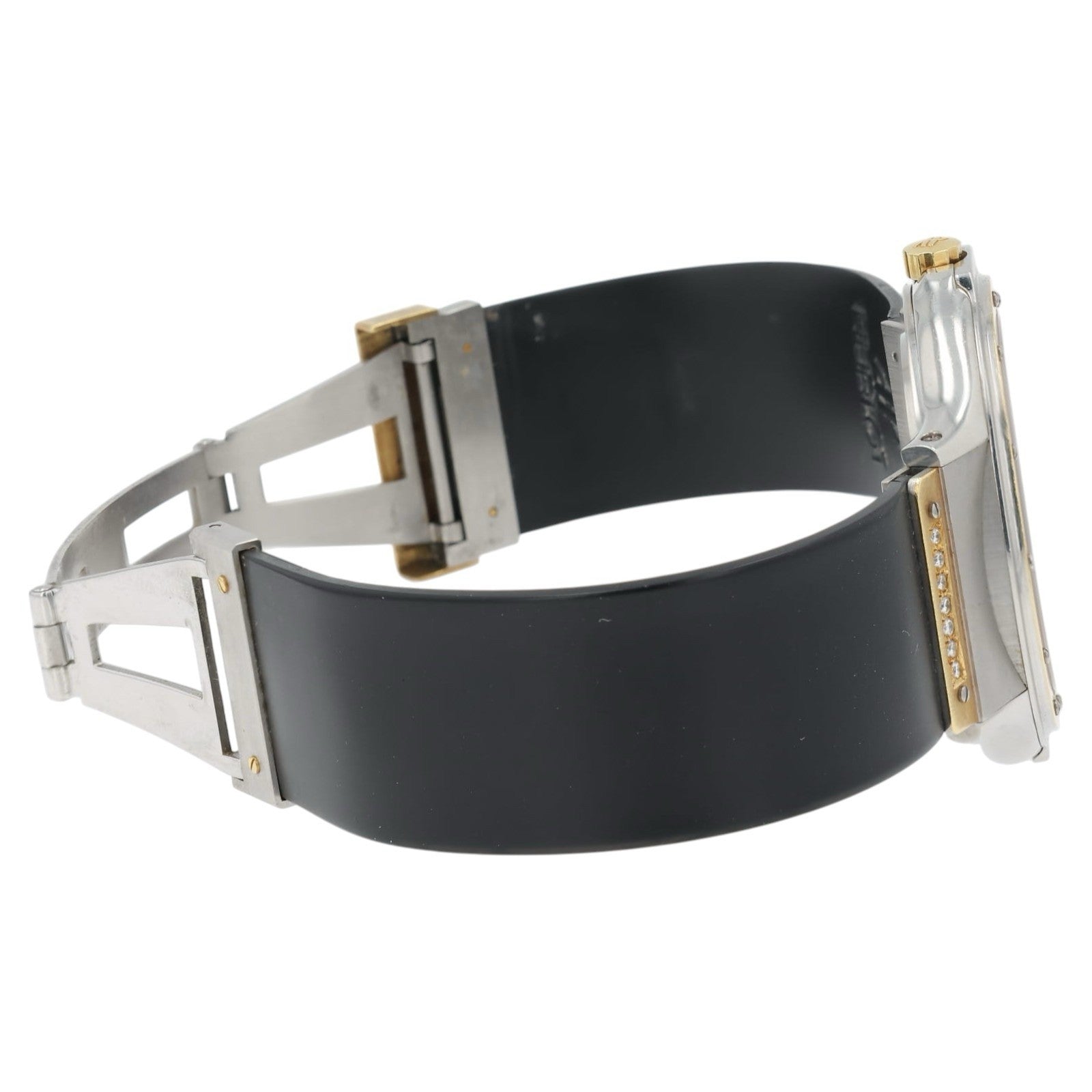 Hublot Classic Black Dial Gold & Steel 35mm Quartz Movement Unisex Watch 1521.1