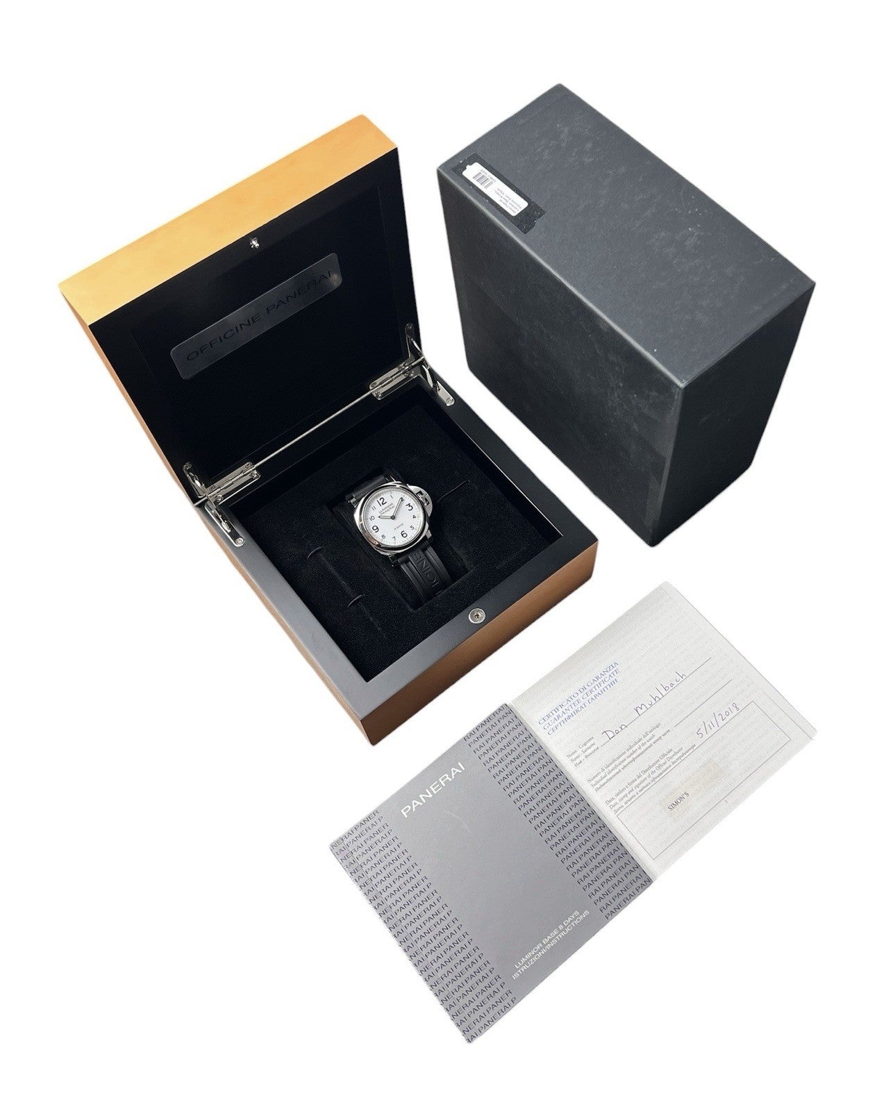 Panerai Luminor White Dial Stainless Steel 44mm Manual Wind Men’s Watch PAM00561