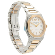 Girard Perregaux Laureato White Dial Rose Gold and Steel 34mm Quartz Watch 80189