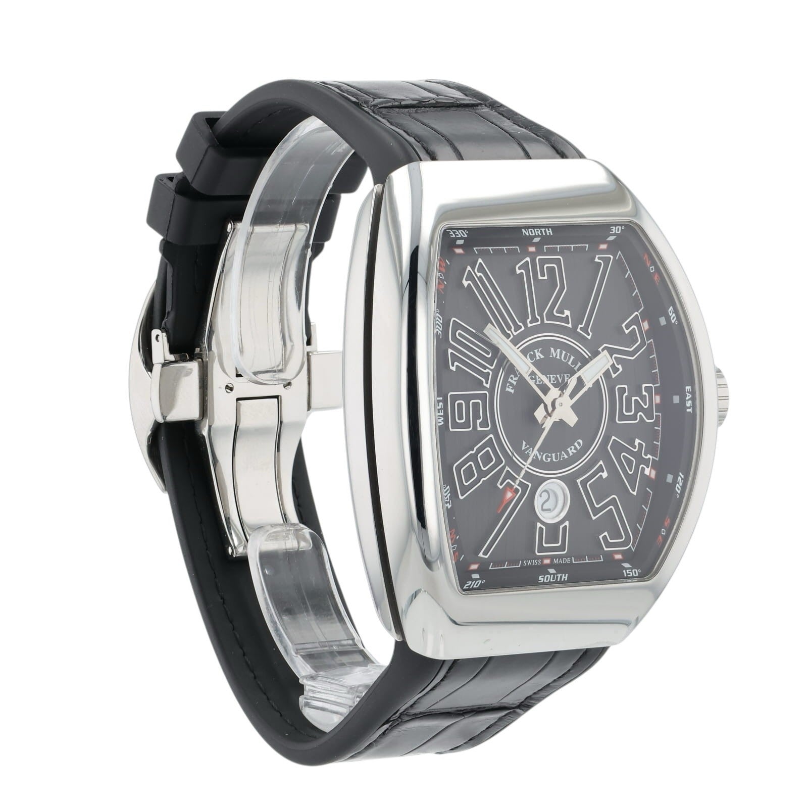 Franck Muller Vanguard Steel Black Dial 45mm Automatic Men’s Watch - Full Set