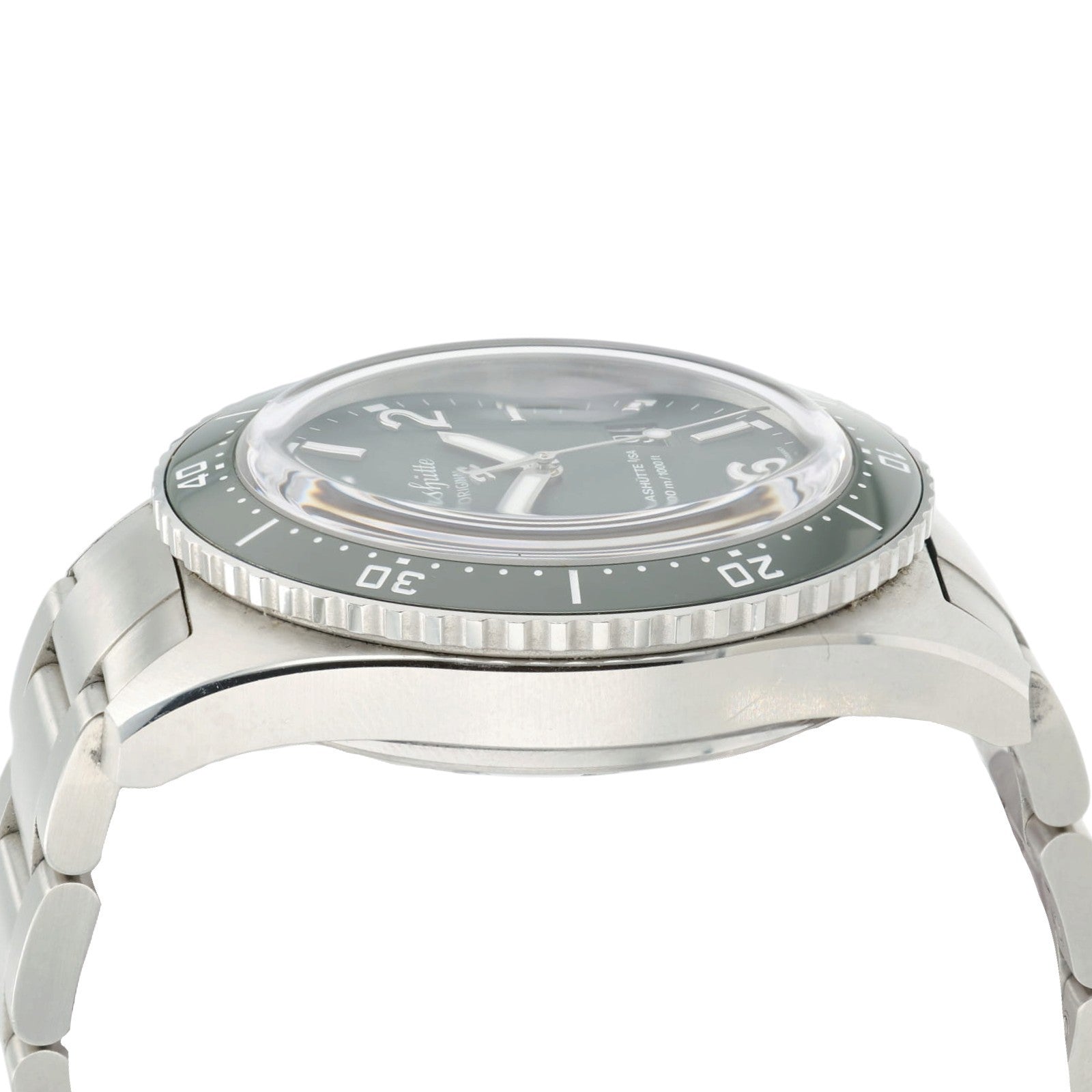 Glashutte Original SeaQ Panorama Date Green Dial Steel 43.2mm 1-36-13-07-83-70
