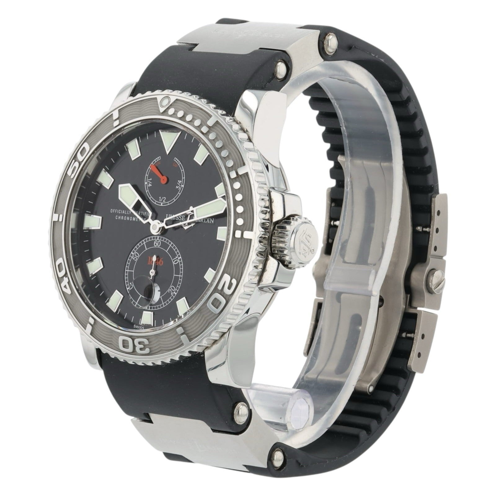 Ulysse Nardin Maxi Marine Black Dial Stainless Steel 41mm Automatic Mens 263-33