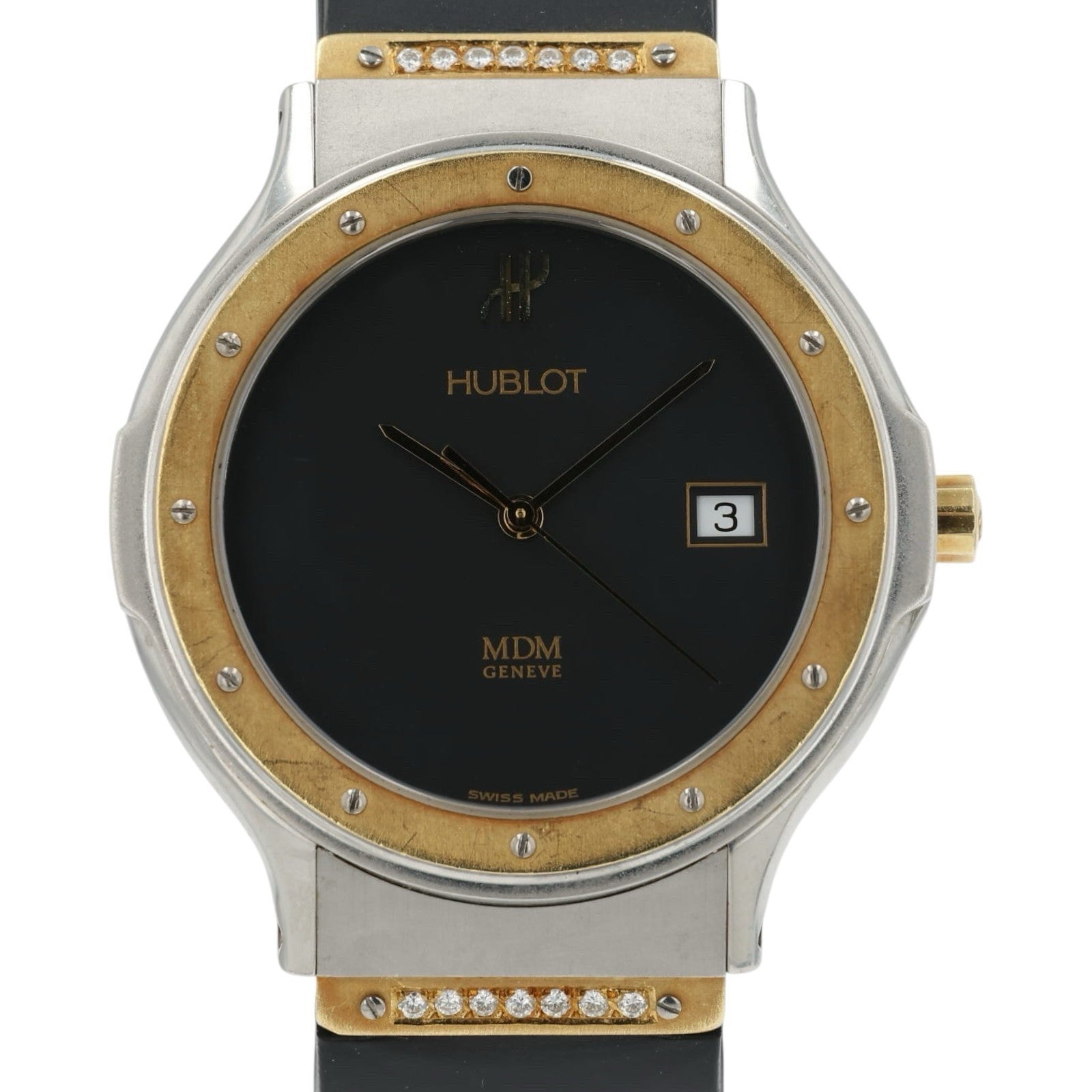 Hublot Classic Black Dial Gold & Steel 35mm Quartz Movement Unisex Watch 1521.1