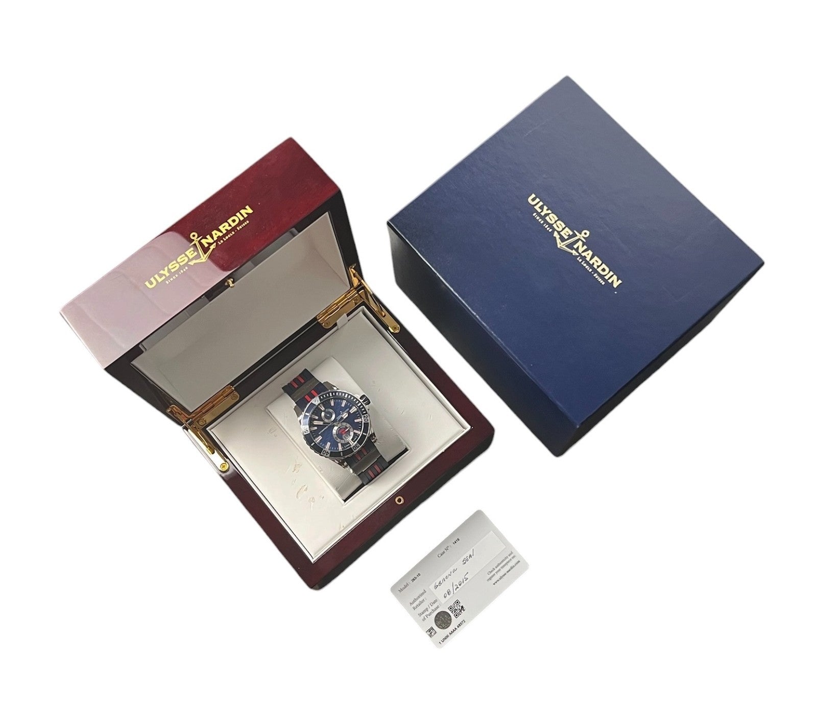 Ulysse Nardine Marine Diver Blue Dial Stainelss Steel 44mm Automatic Mens 263-10