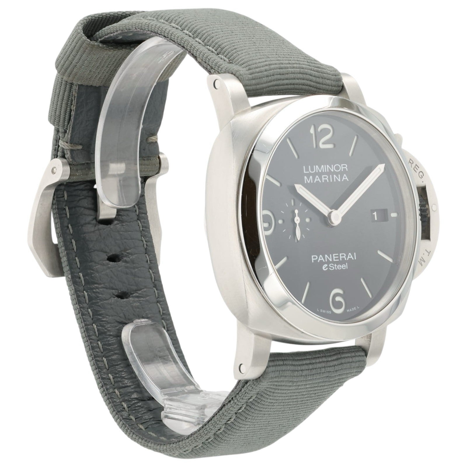 Panerai Luminor Marina Gray Stainless Steel 44mm Automatic Men’s Watch PAM01358