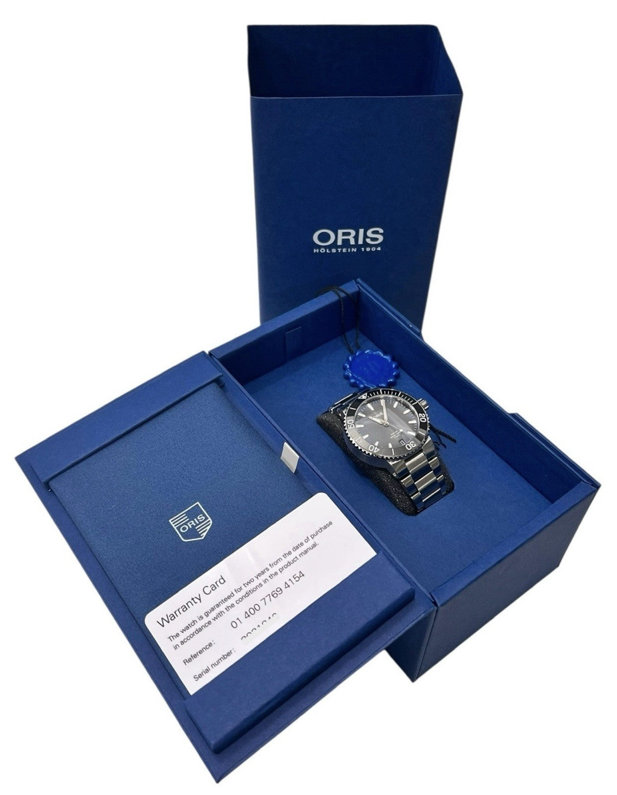 Oris Aquis Date Cal 400 Steel Black Dial 41.5mm Automatic Men's Watch 7769
