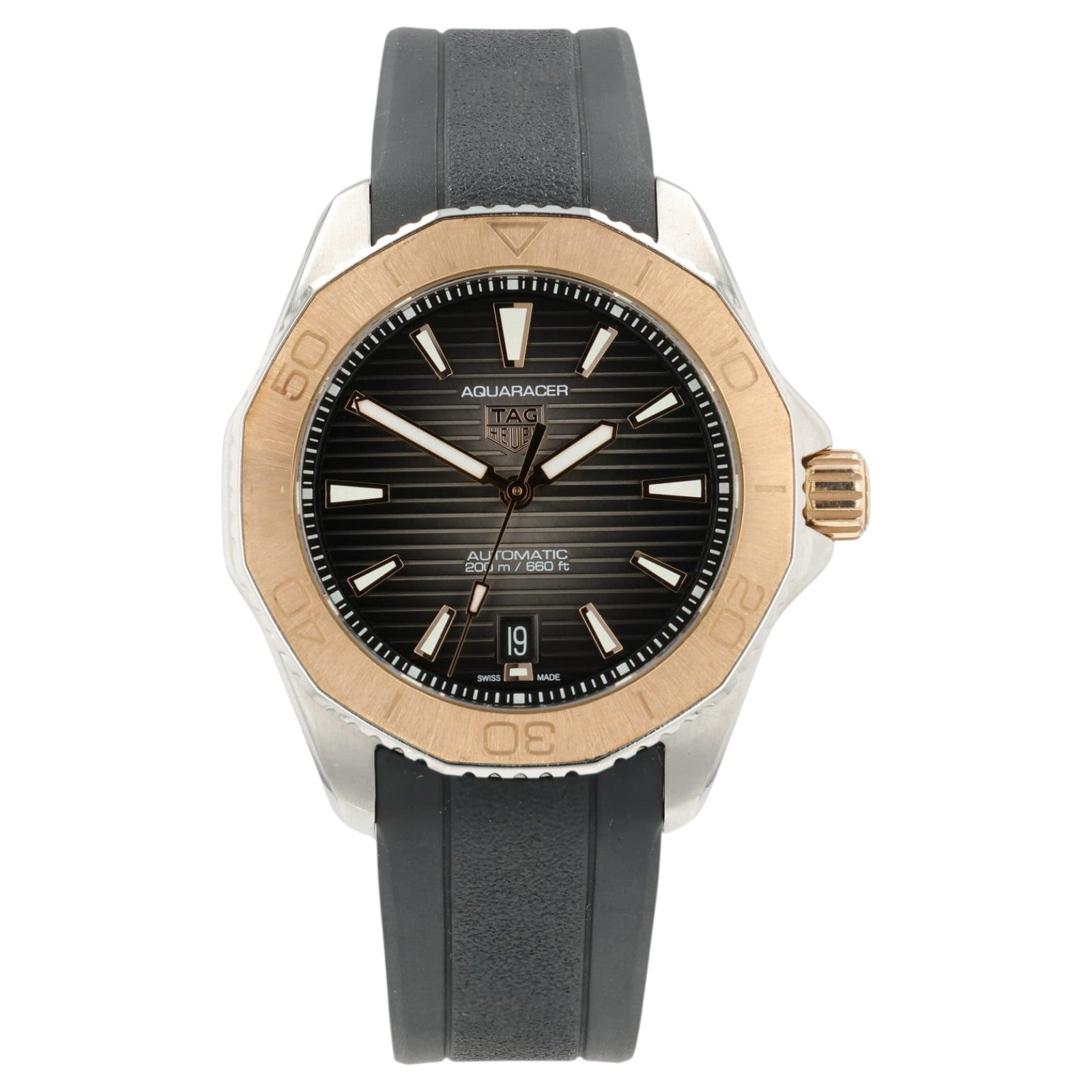 Tag Heuer Aquaracer Black Dial Gold & Steel 40mm Automatic Men’s Watch WBP2151
