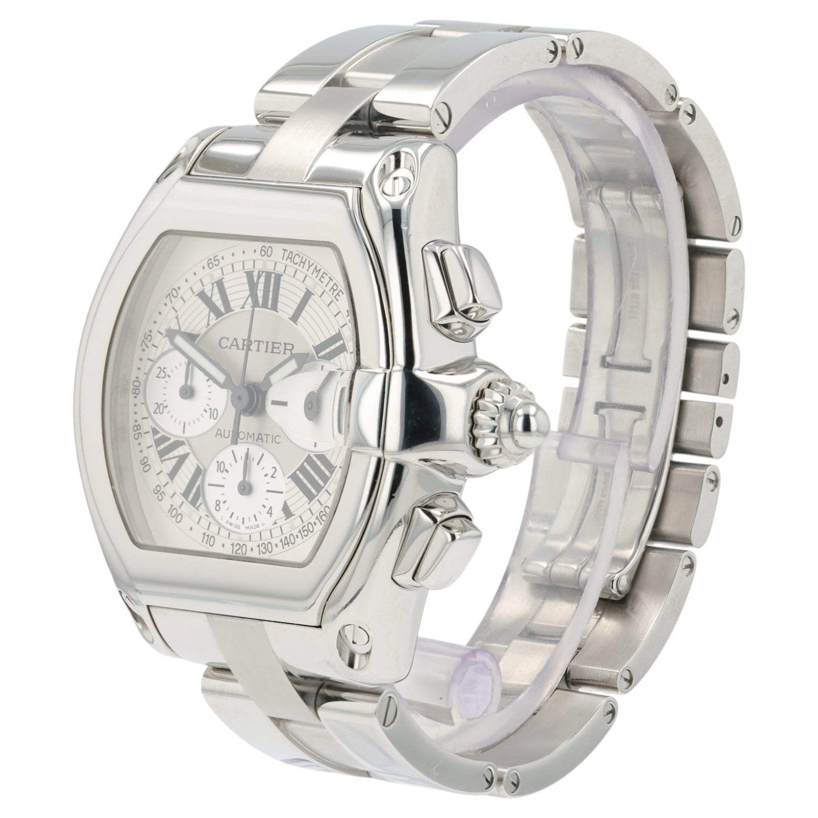 Cartier Roadster Chronograph Silver Dial Steel 43mm Automatic Men’s W62006X6