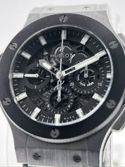 Hublot Big Bang Aero Black Skeleton Steel Automatic Mens Watch 311.SM.1170.GR