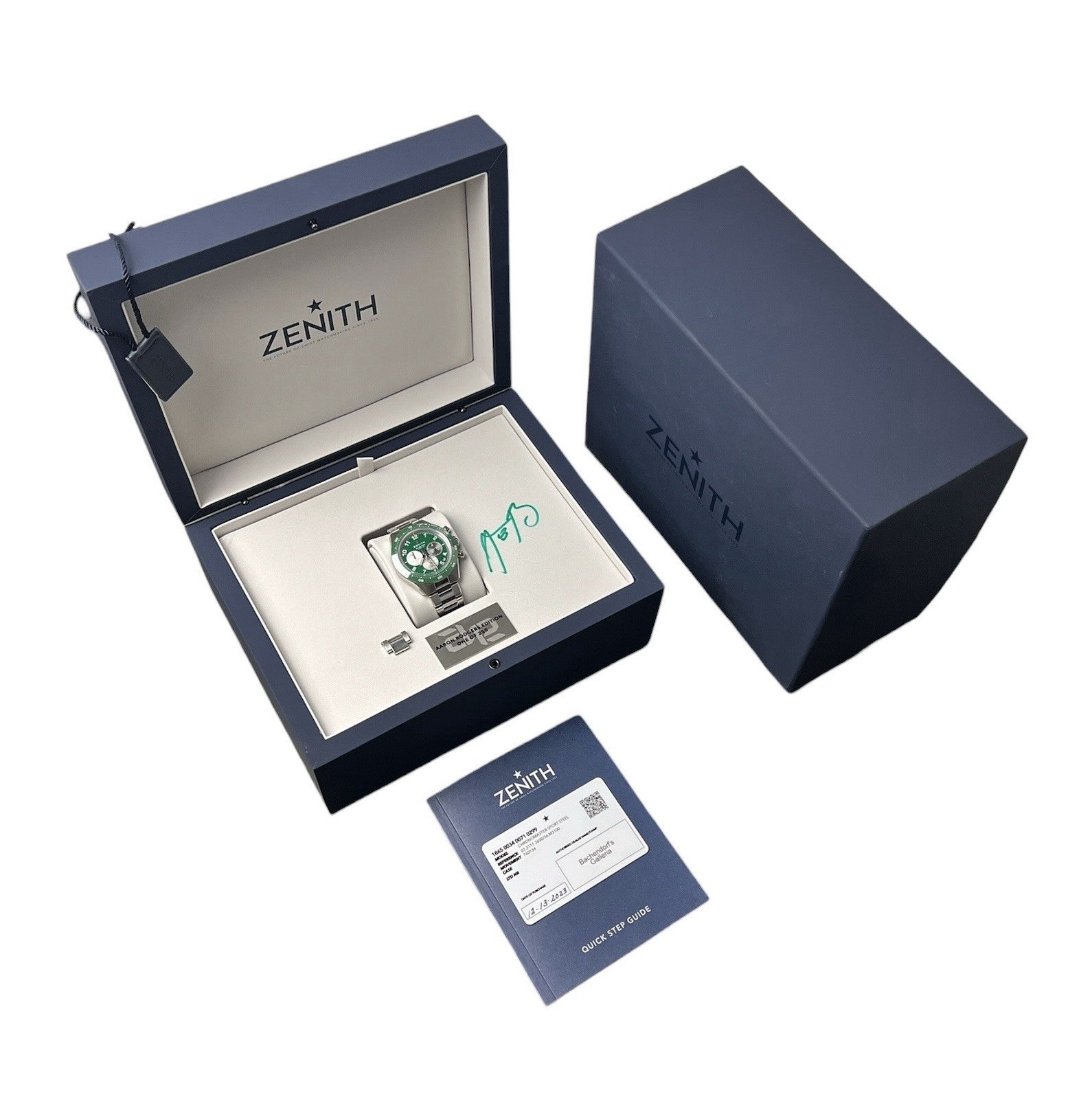 Zenith Chronomaster Aaron Rodgers Green Dial 41mm Automatic Men’s 03.3117.3600