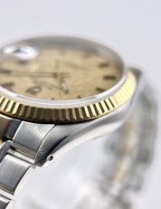 Tudor Date Day 76213 Champagne Dial Mens Two Tone Stainless Automatic Watch