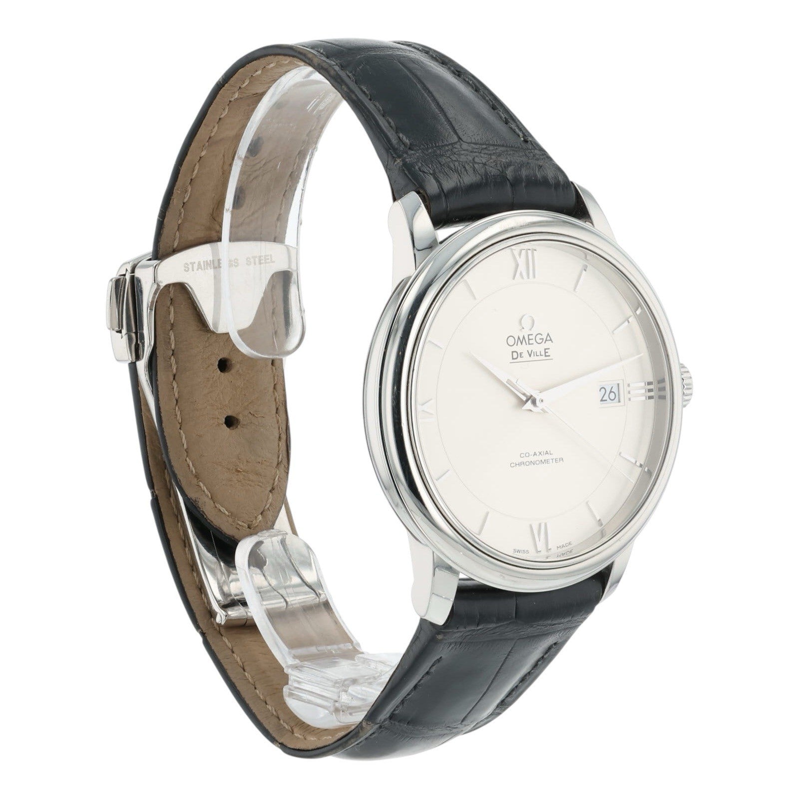 Omega De Ville Prestige Steel Silver Dial 40mm Automatic Mens Watch 424.13.40.20