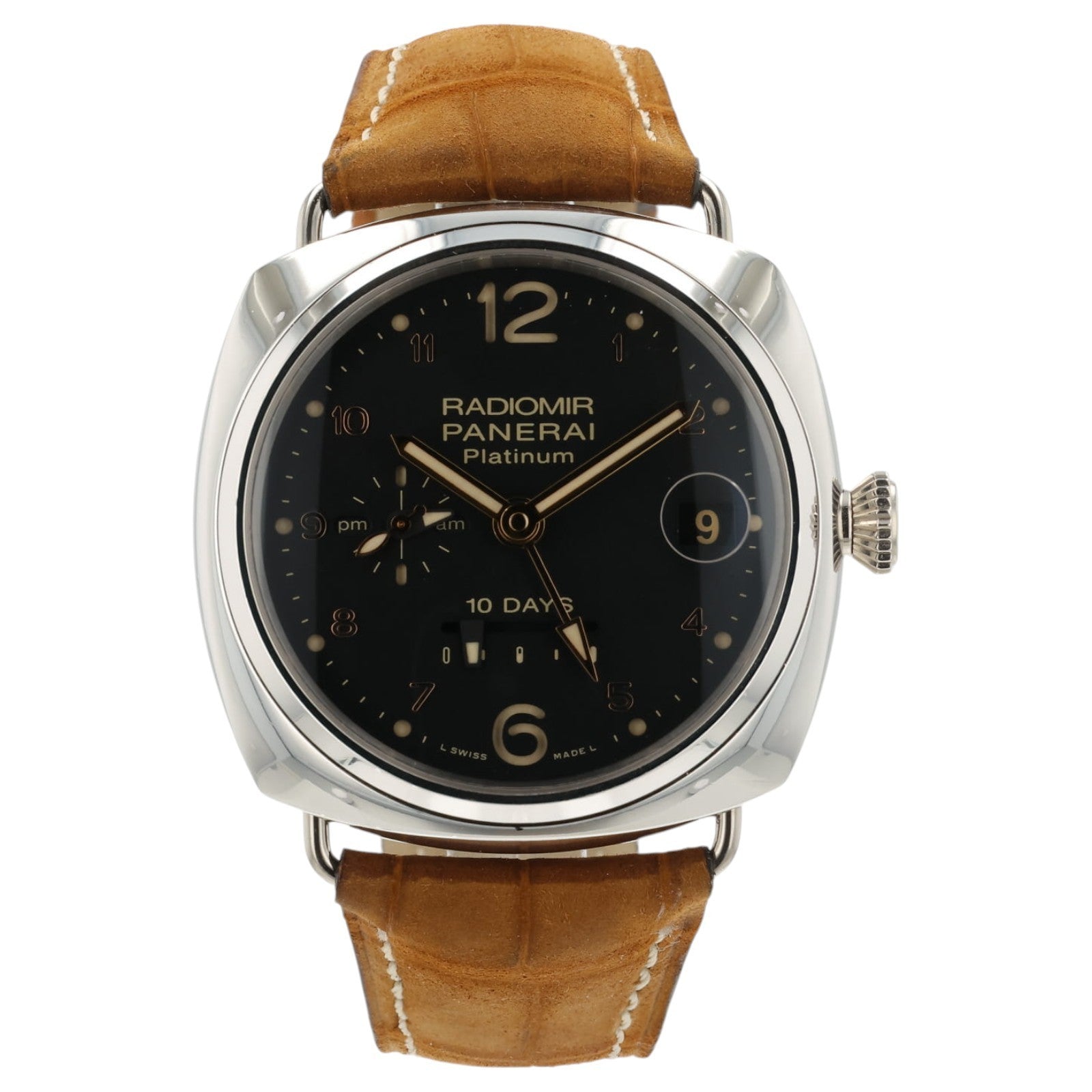 Panerai Radiomir Black Dial Platinum 45mm Automatic Men's Watch PAM00495