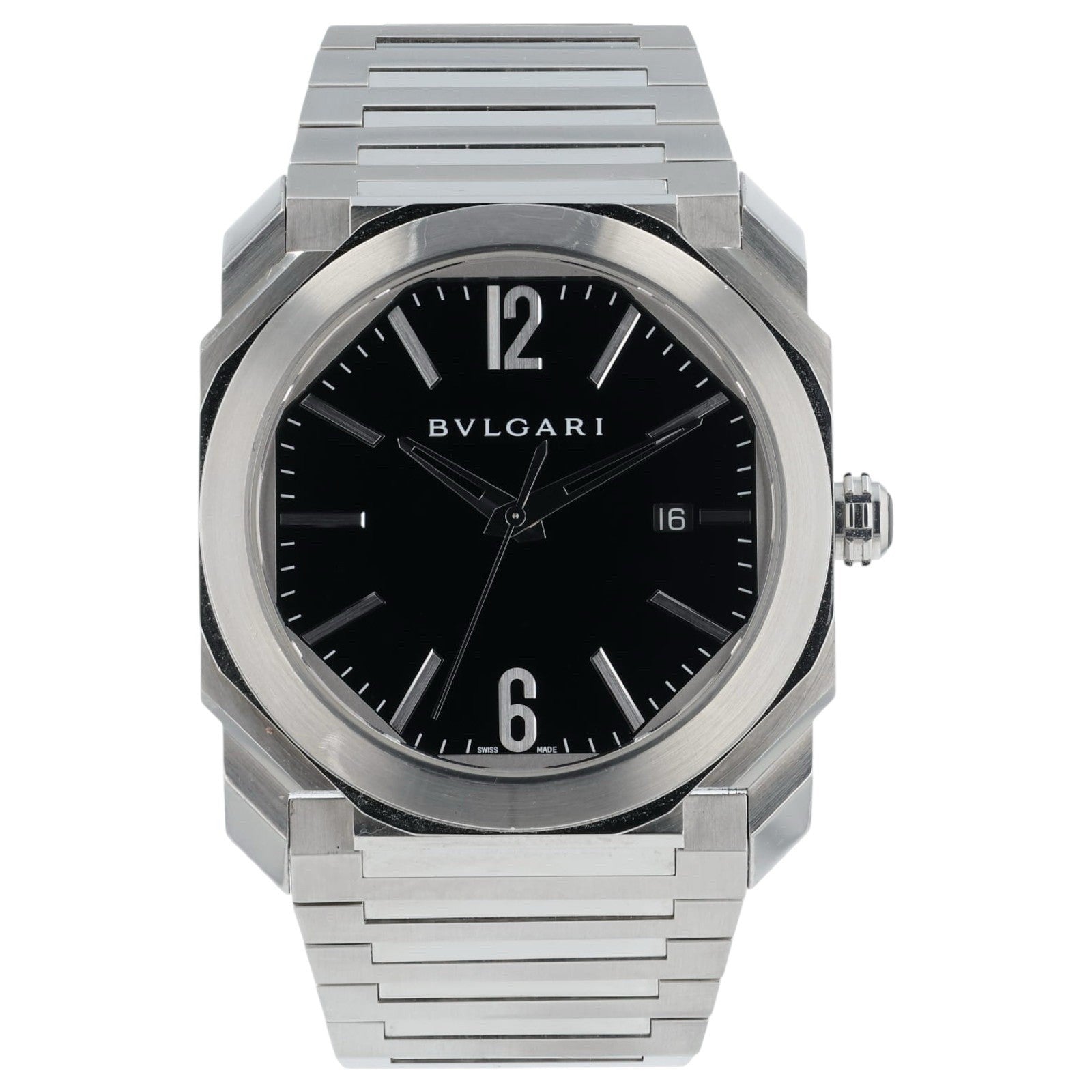 Bulgari Octo Black Dial Stainless Steel 41mm Automatic Men’s Watch BGO41S