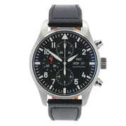 IWC Pilot Chronograph Stainless Steel Black Dial 43mm Automatic Mens IW377709