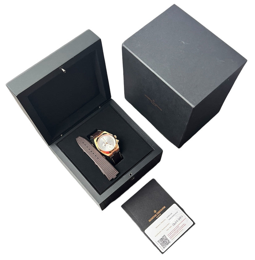 Vacheron Constantin Overseas Silver Dial 18k Rose Gold 41mm Men's Watch 7900V