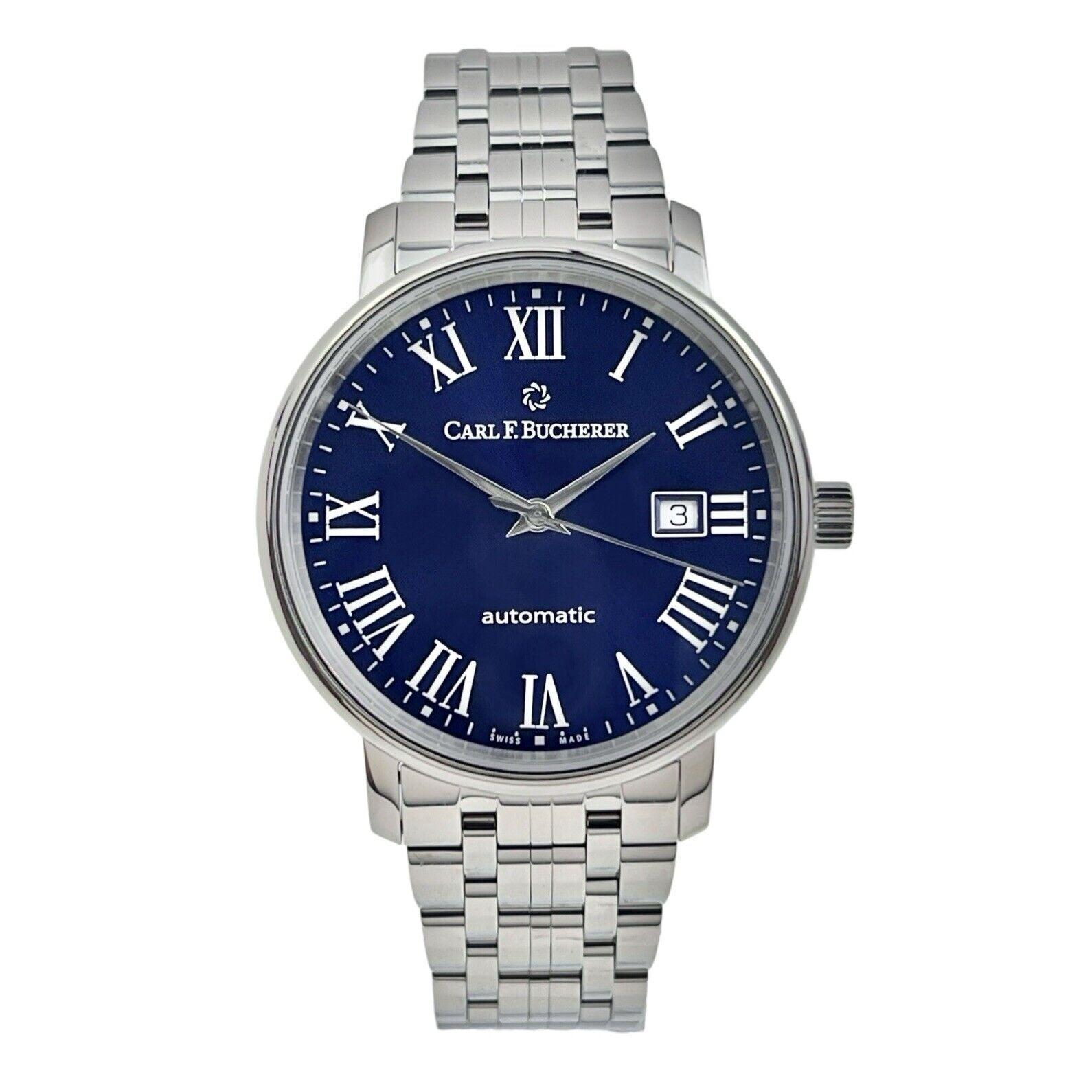 BRAND NEW Carl F Bucherer Adamavi Steel Blue 40mm Automatic Men’s Watch