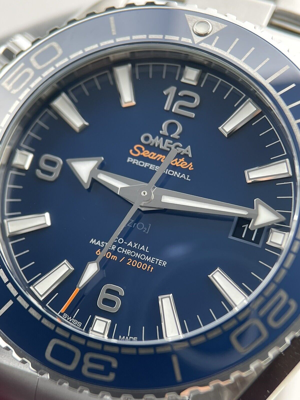 NEW Omega Seamaster Planet Ocean Steel 43.5 Blue Dial Watch 215.30.44.21.03.001￼