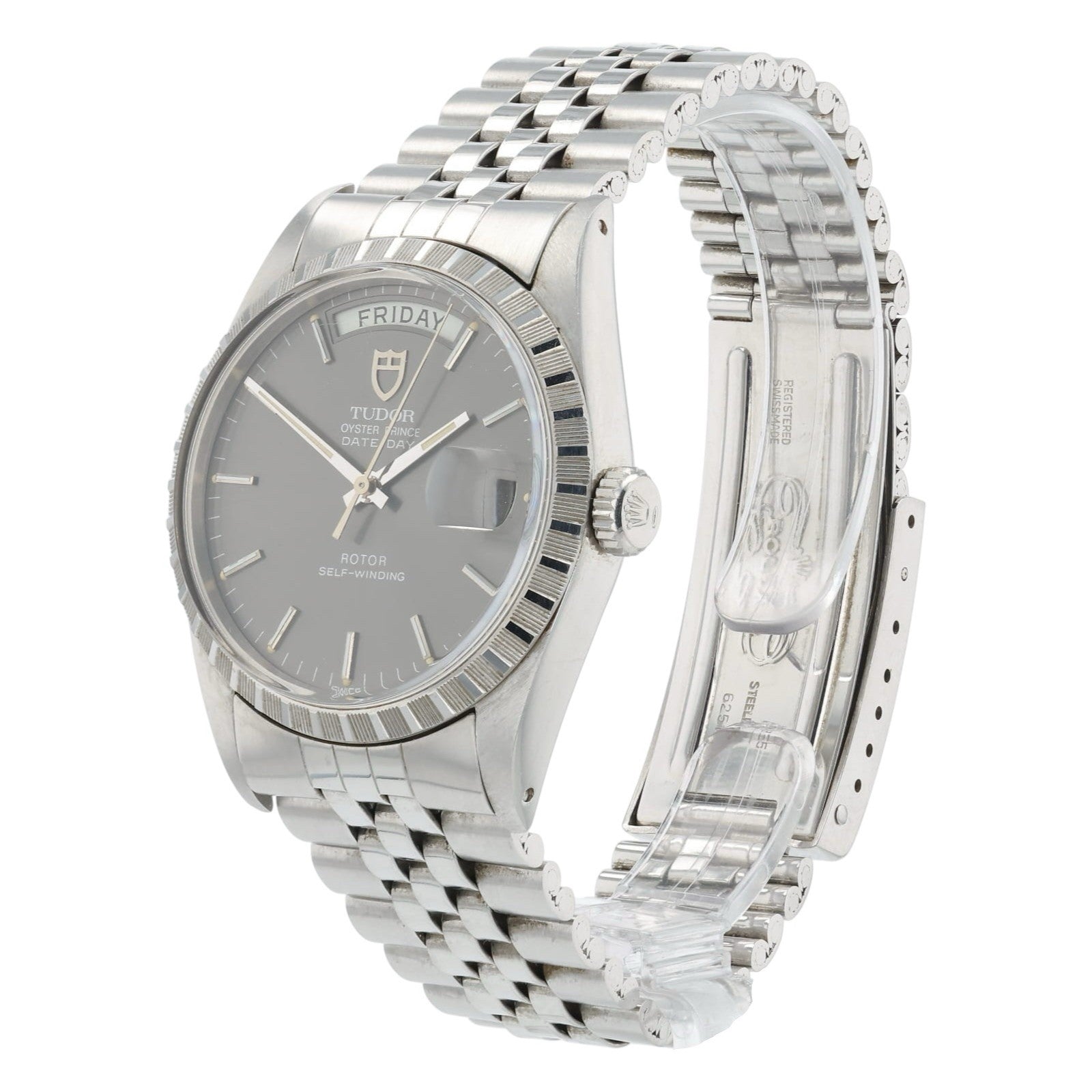 Tudor Prince Day Date Stainless Steel Gray Dial 36mm Automatic Mens Watch 94510