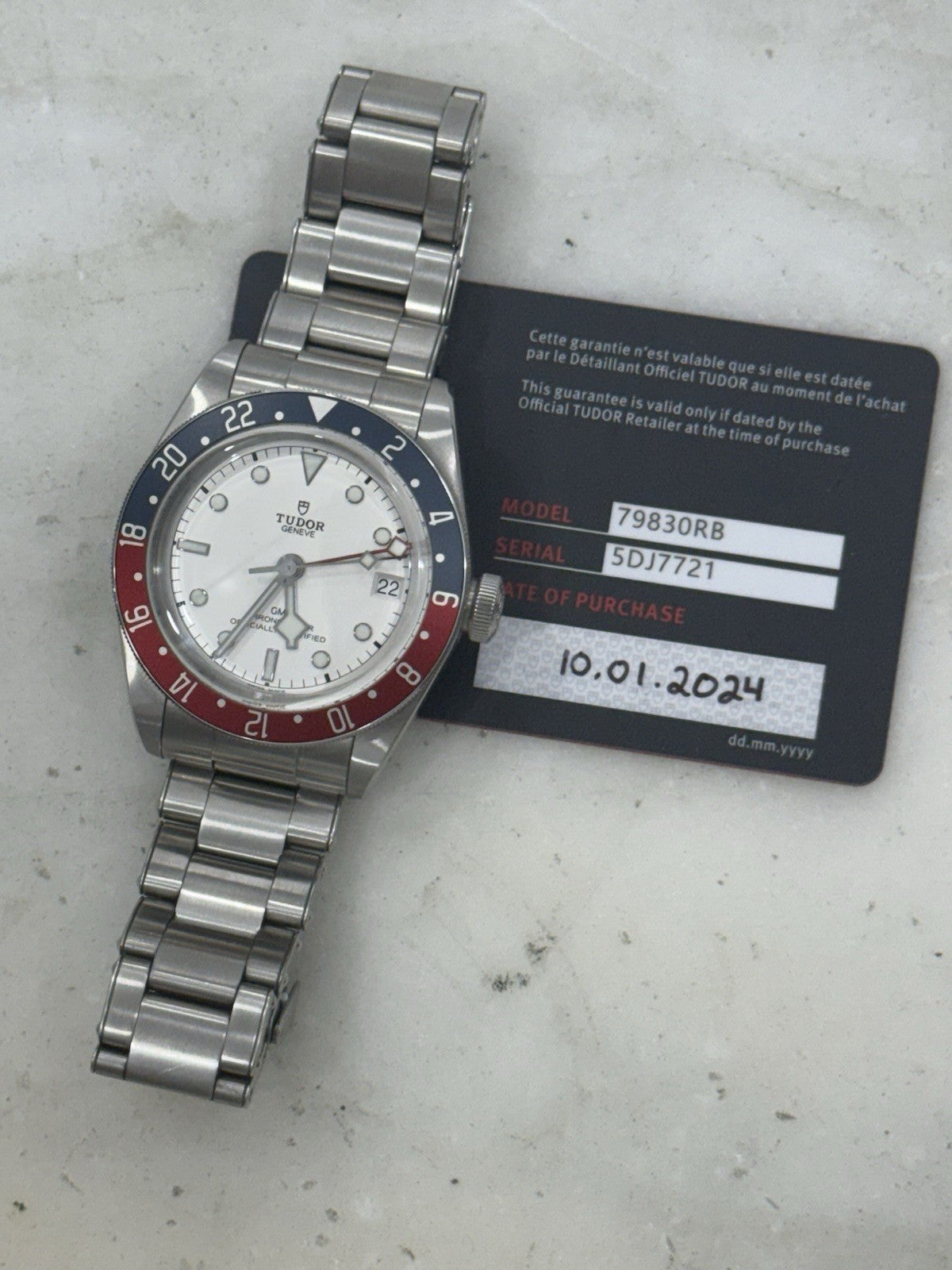 2024 Tudor Black Bay Pepsi GMT 79830RB Opaline Dial Men's Watch - Box/Papers