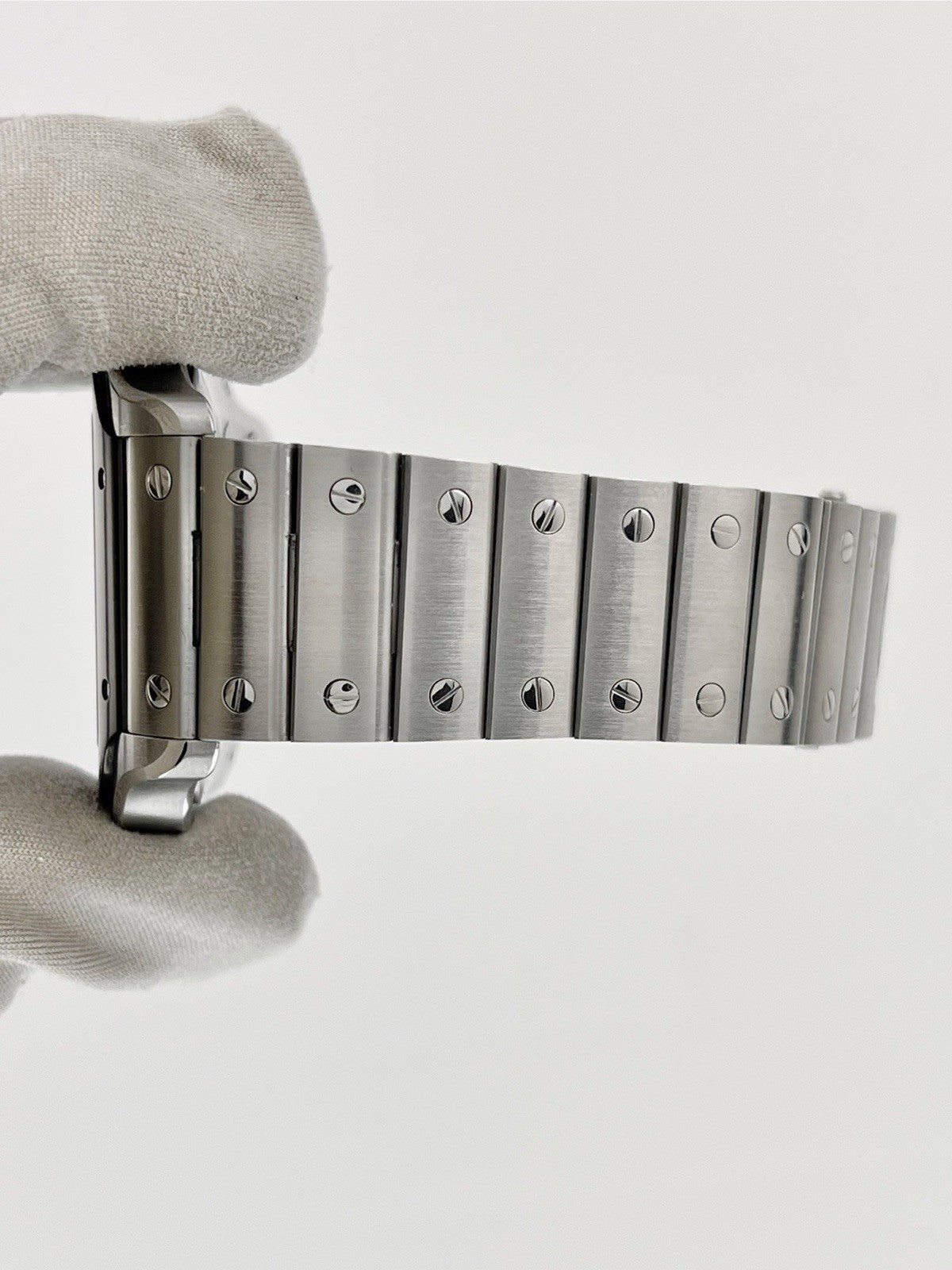 Cartier Santos Stainless Steel Grey Dial 39.8mm Automatic Movement Mens Watch