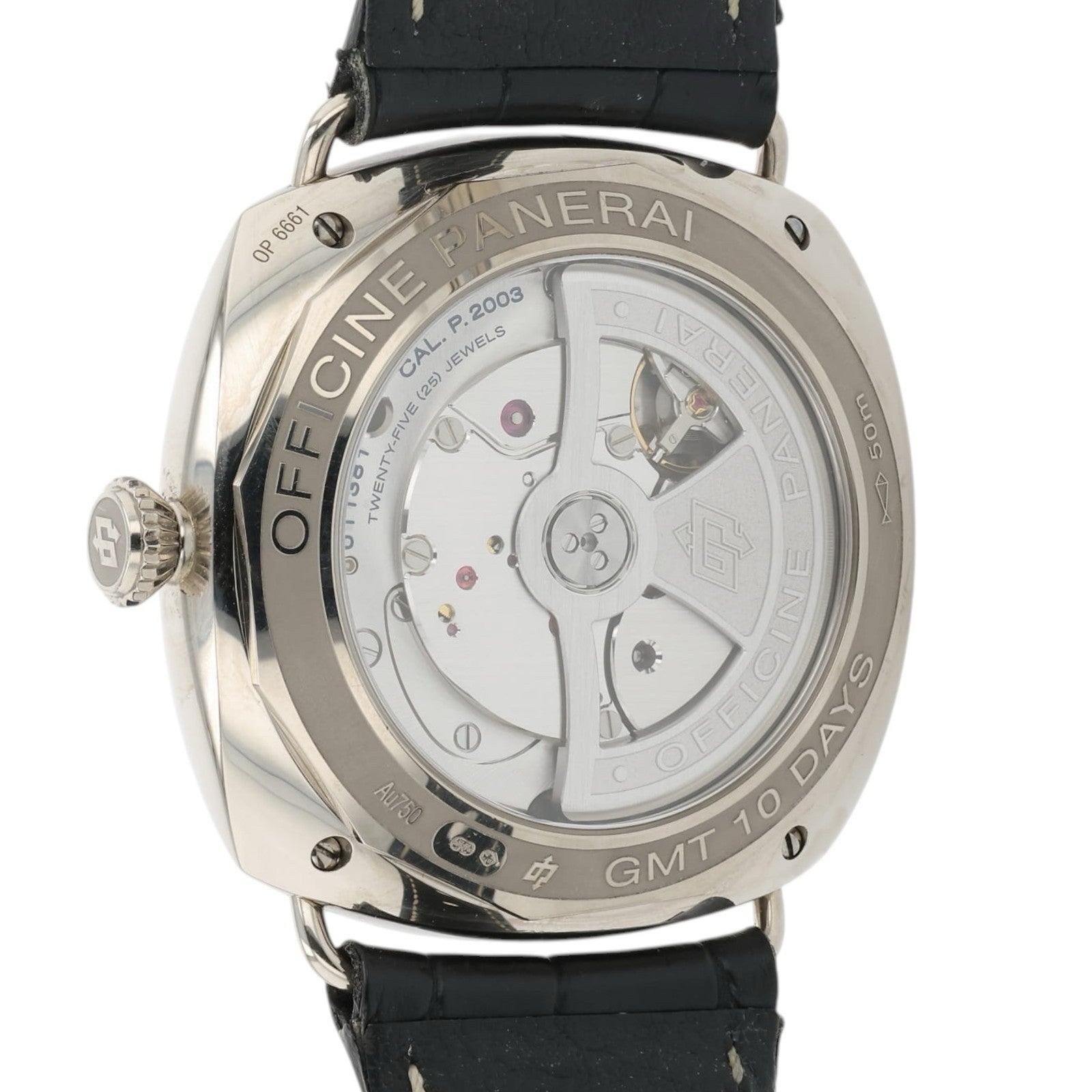 Panerai Radiomir Black Dial 18k White Gold 45mm Automatic Men’s Watch PAM00496