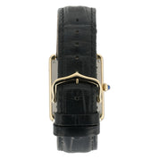 Cartier Tank Solo Silver Dial 18k Yellow Gold 34mm Quartz Diamond Watch W5200004