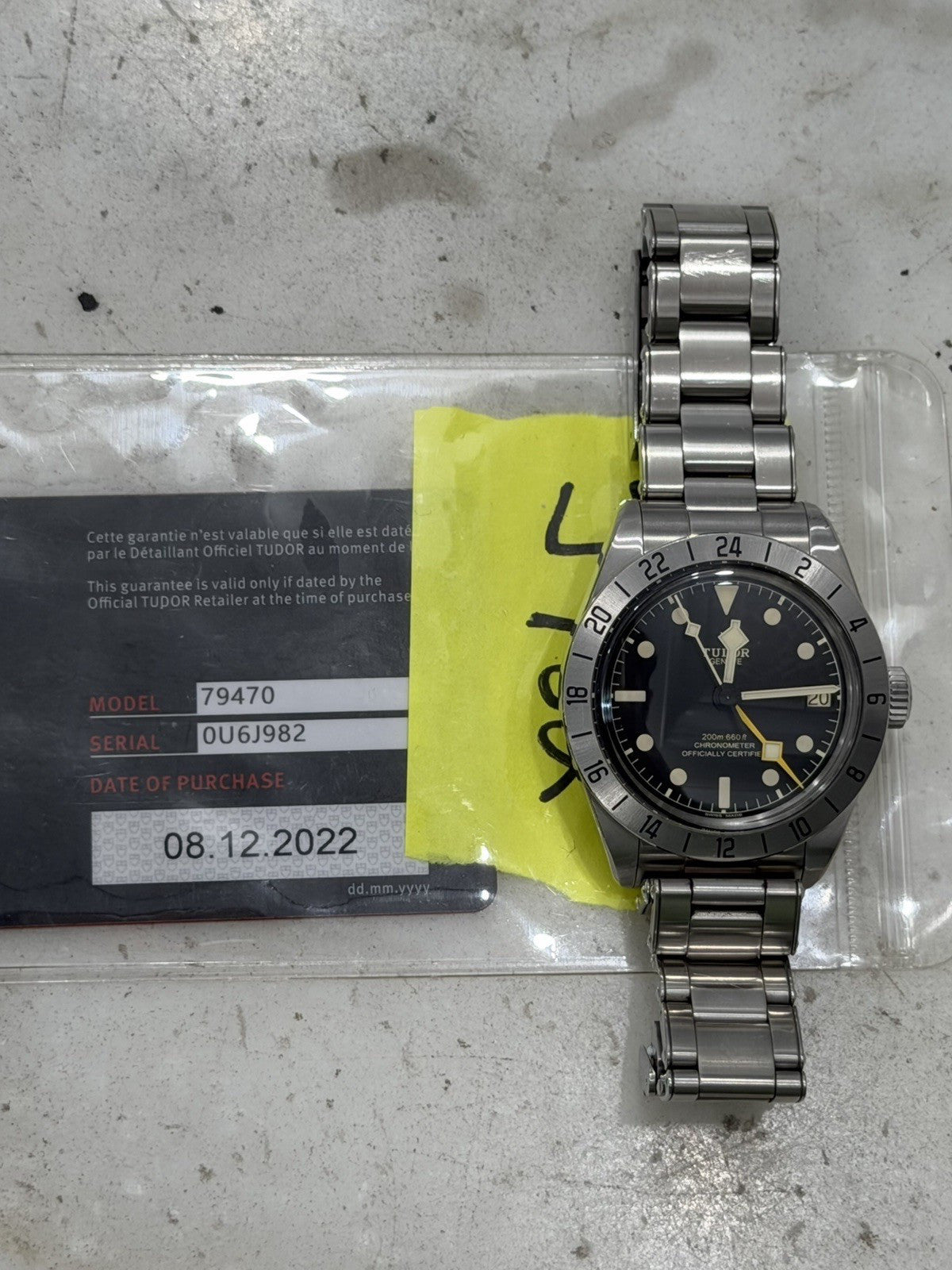 2022 Tudor Black Bay Pro Stainless Steel GMT Men's Black Dial Watch 79470