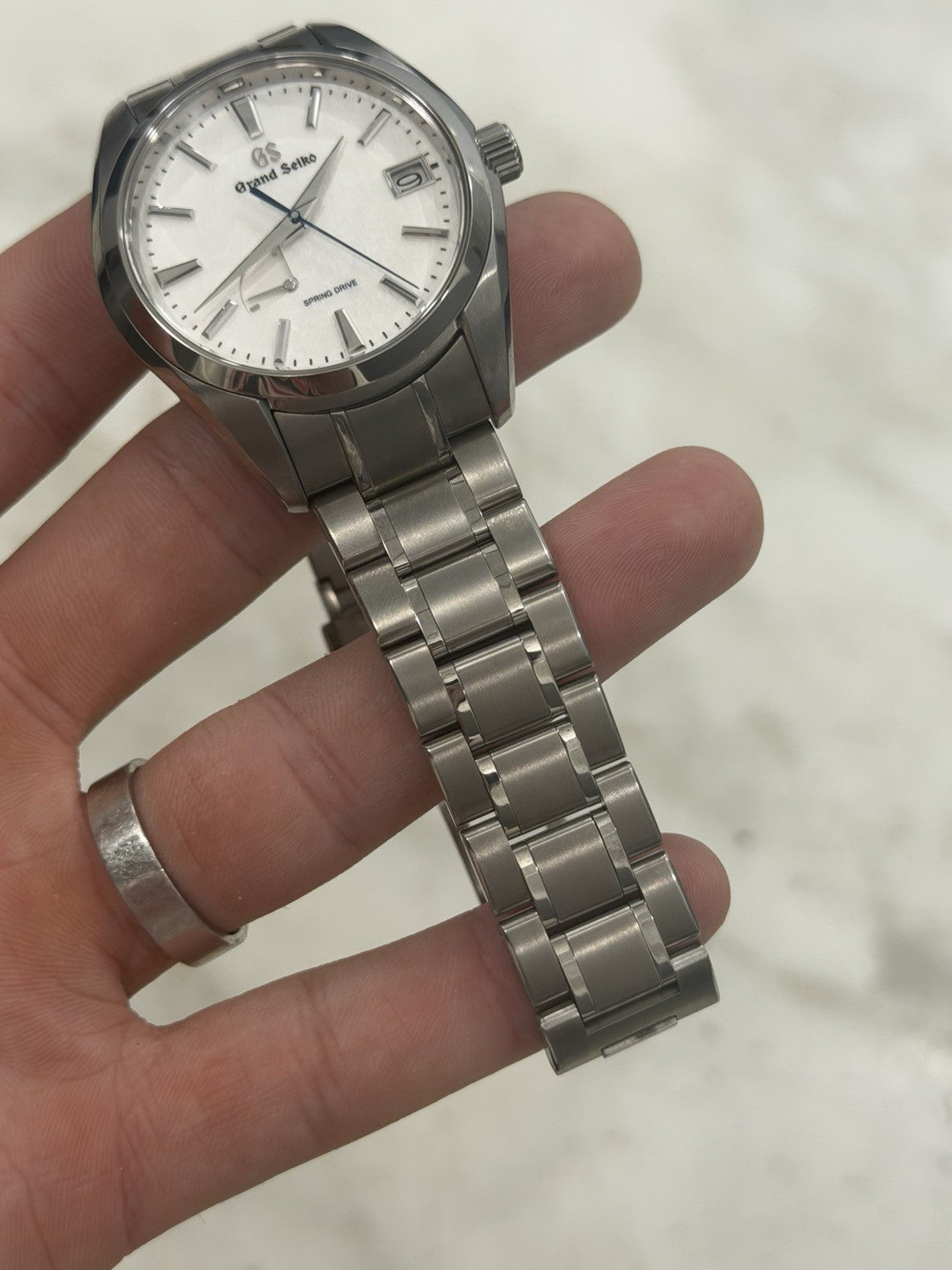 2021 Grand Seiko Spring Drive Snowflake Date Watch SBGA211 Titanium  Box/Paper