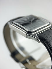 Cartier Santos Dumont Steel Black Dial 31mm Manual Wind Men’s Watch WSSA0046