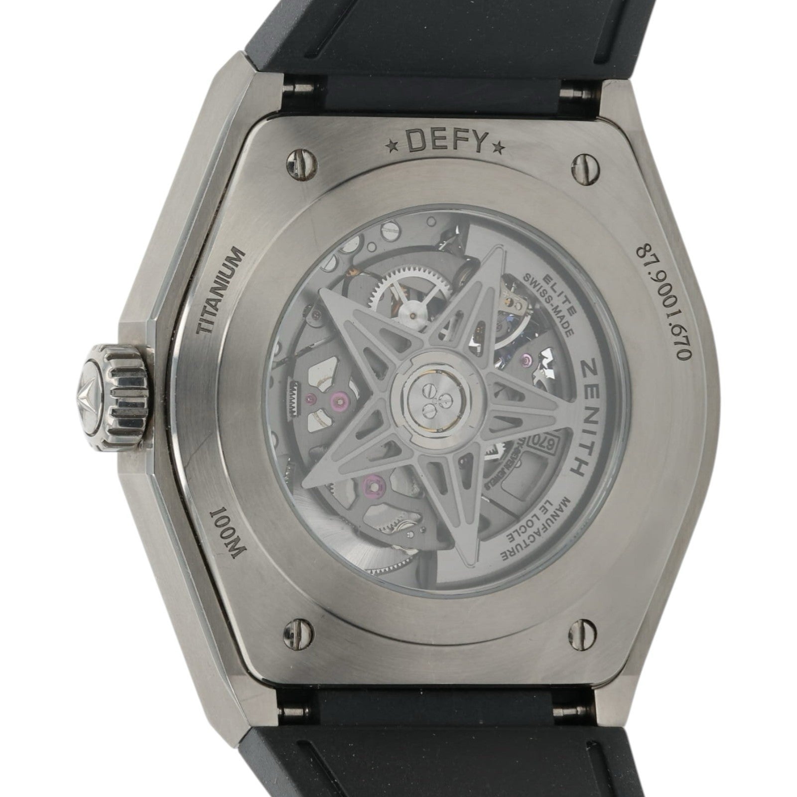 Zenith Defy Classic Skeleton Gray Dial Gold Bezel Auto Men's Watch 87.9001.670
