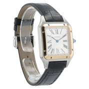 Cartier Santos Dumont Silver Dial Steel and Gold 31mm Quartz Mens Watch W2SA0011