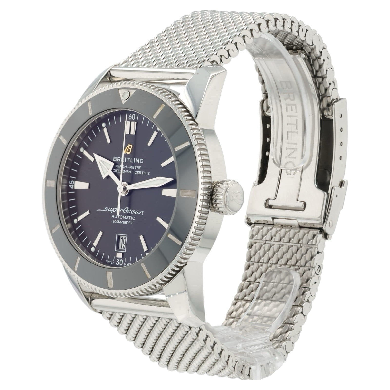 Breitling SuperOcean Heritage Black Dial Stainless Steel 46mm Automatic AB2020