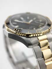 Tag Heuer Aquaracer Steel & Gold Black Dial 41mm Automatic Mens Watch WAK2122