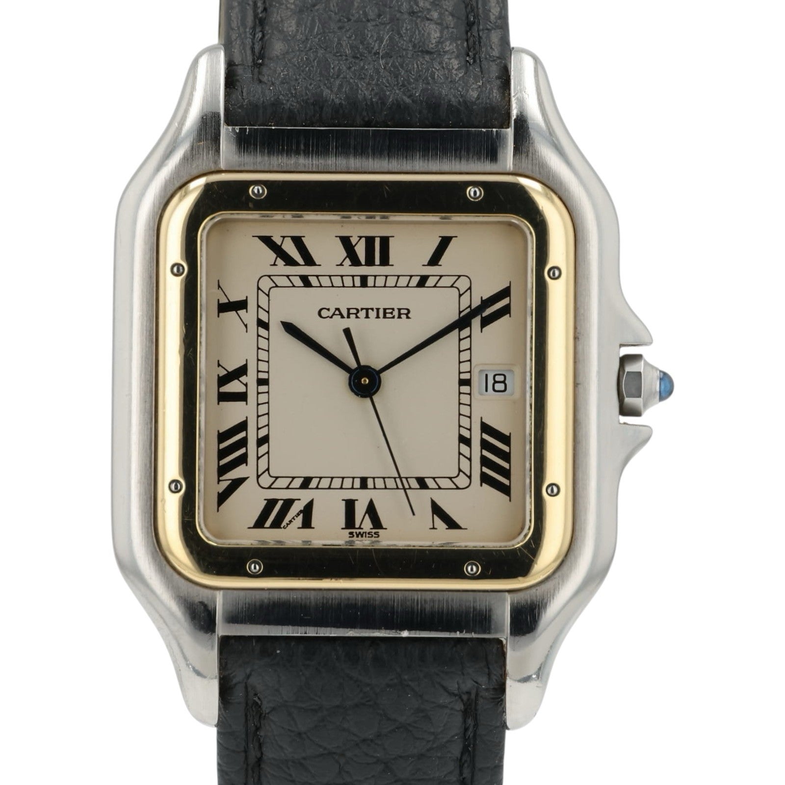 Cartier Panthere Large Silver Dial Steel and Gold 29mm Quartz Men’s Watch 8395