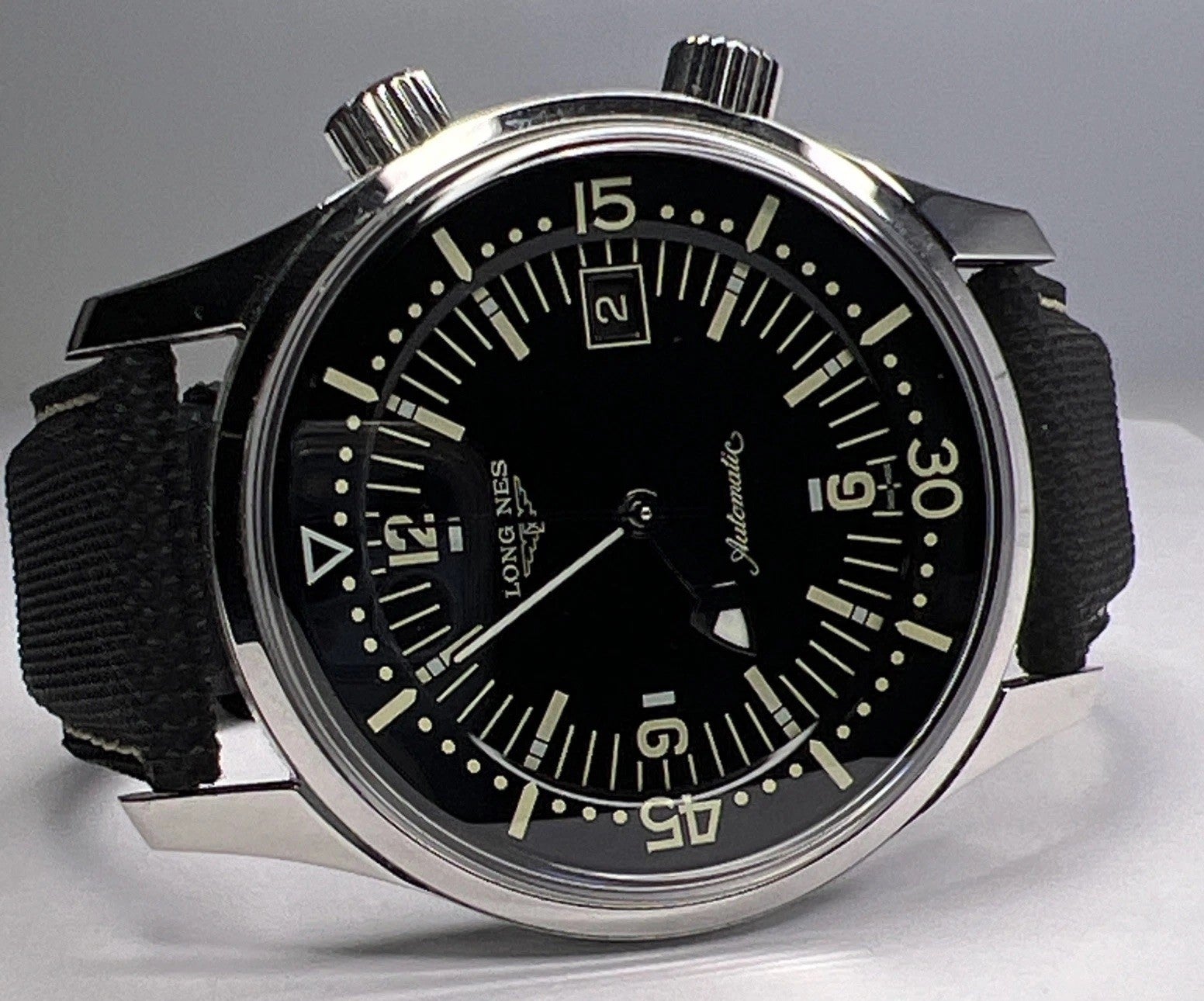 Longines Legend Diver 42mm Black Dial Mens Automatic Date Watch L3.674.4 w/ Box
