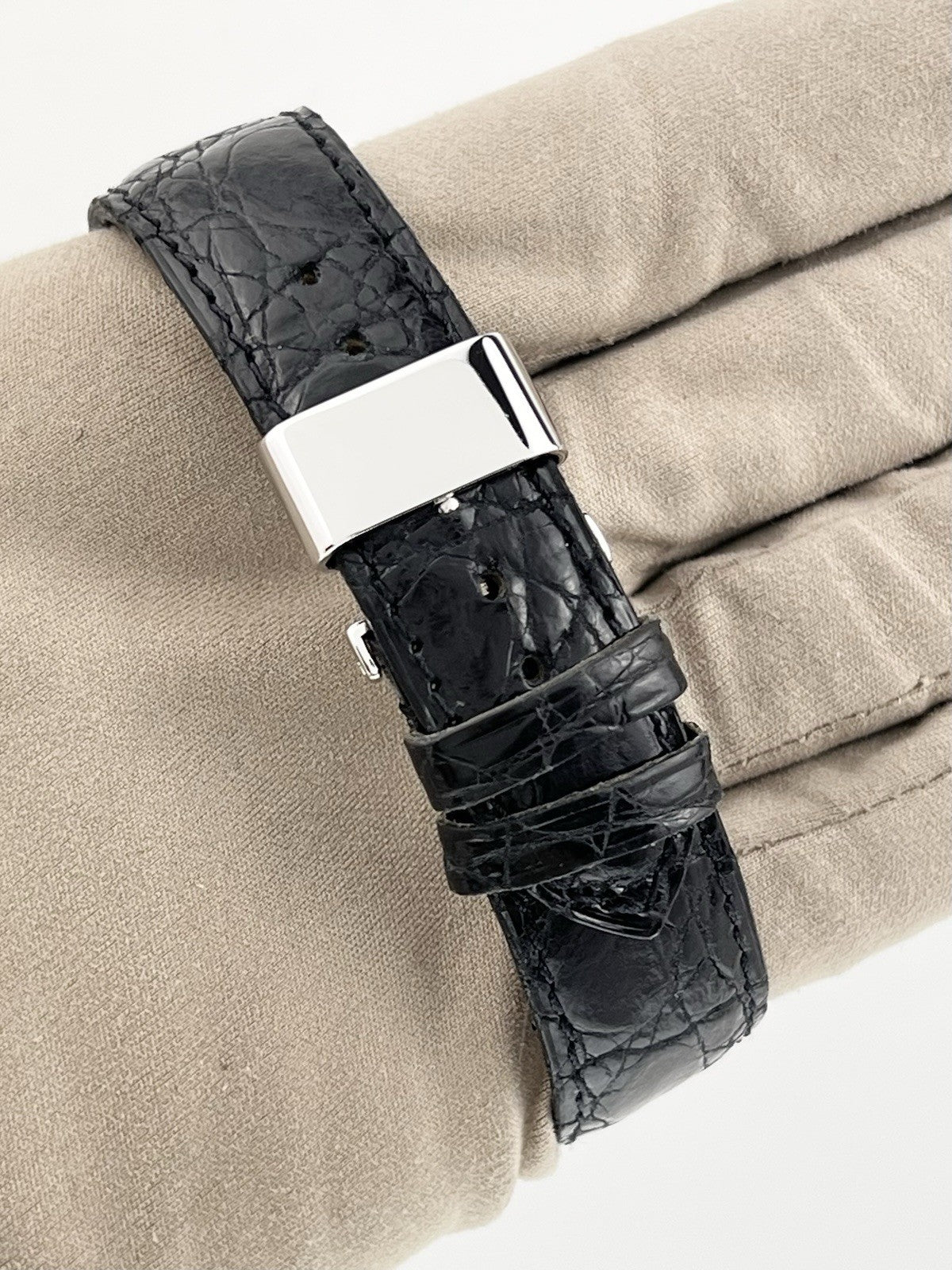 A. Lange & Sohne Langematik 18k White Gold  Black Dial 37mm Automatic 301.027