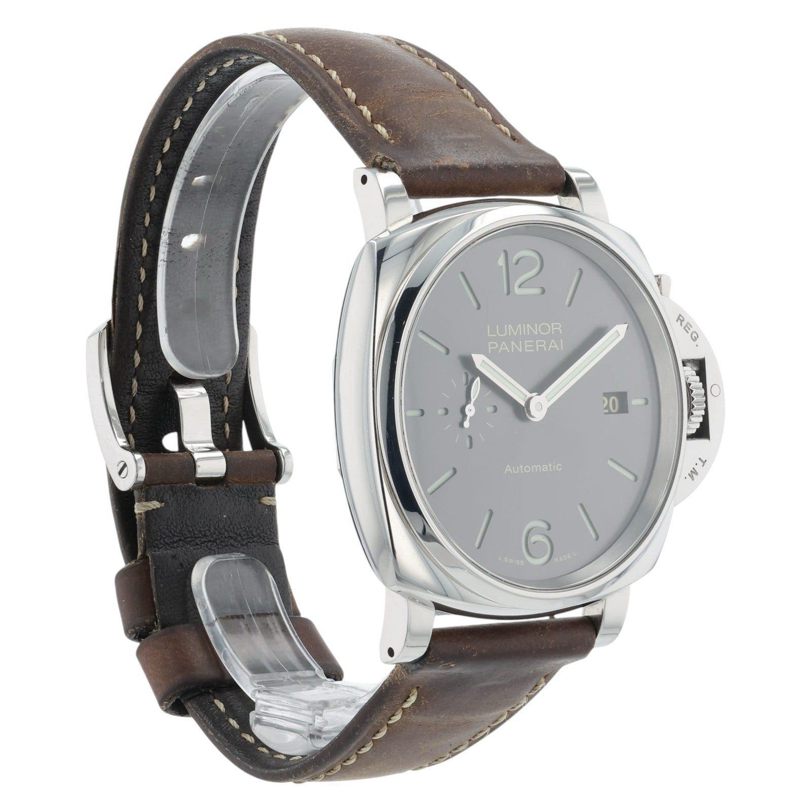 Panerai Luminor Due Stainless Steel Gray Dial 42mm Automatic Mens Watch PAM00904