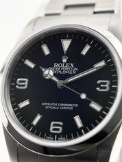 Rolex Explorer Steel Steel Black 36mm Automatic Men’s Watch 14270