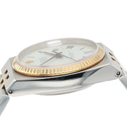 Rolex Datejust OysterQuartz Gold & Steel White Dial 36mm Quartz Mens Watch 17013