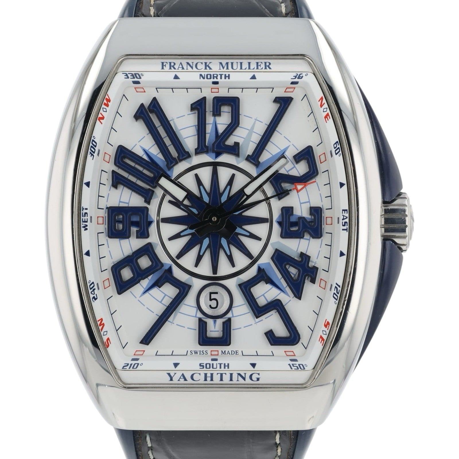 Franck Muller Yachting White Dial Stainless Steel 45mm Automatic Mens V45SCDT