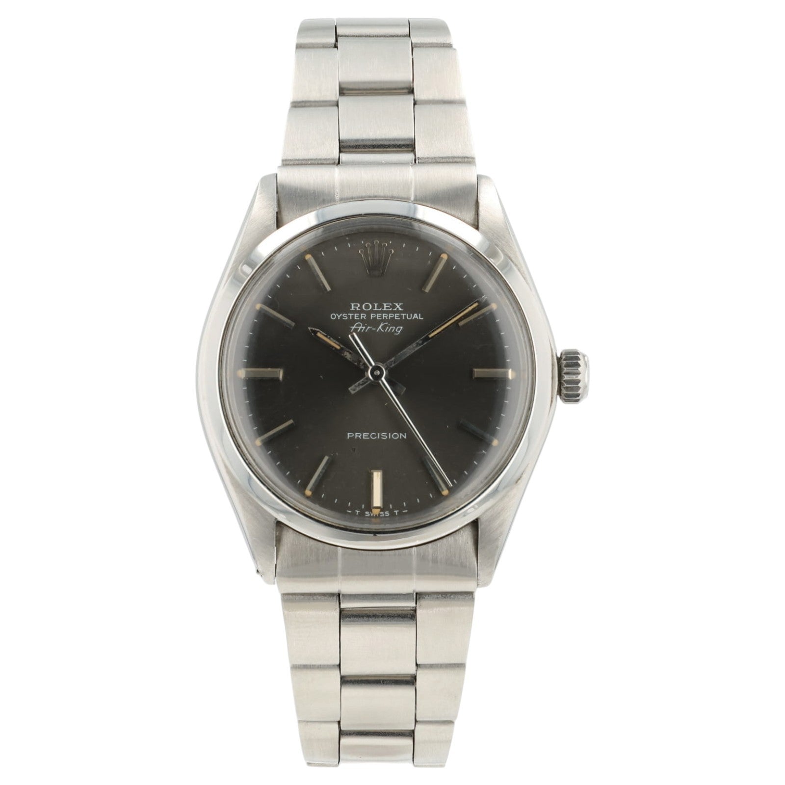 Rolex Air-King Gray Dial Stainless Steel 34mm Automatic Men's Watch 5500