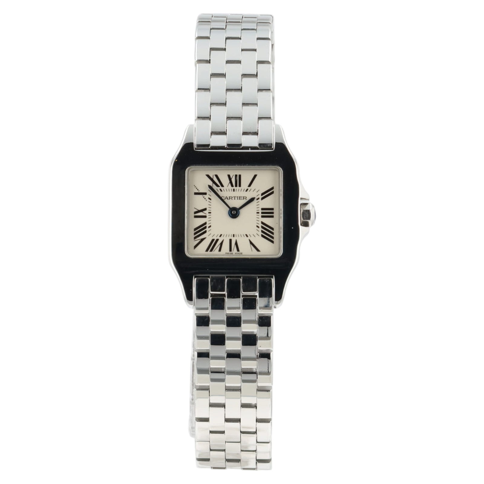 Cartier Santos Demoiselle Silver Dial Small Steel 21mm Quartz Womens WSPN0019