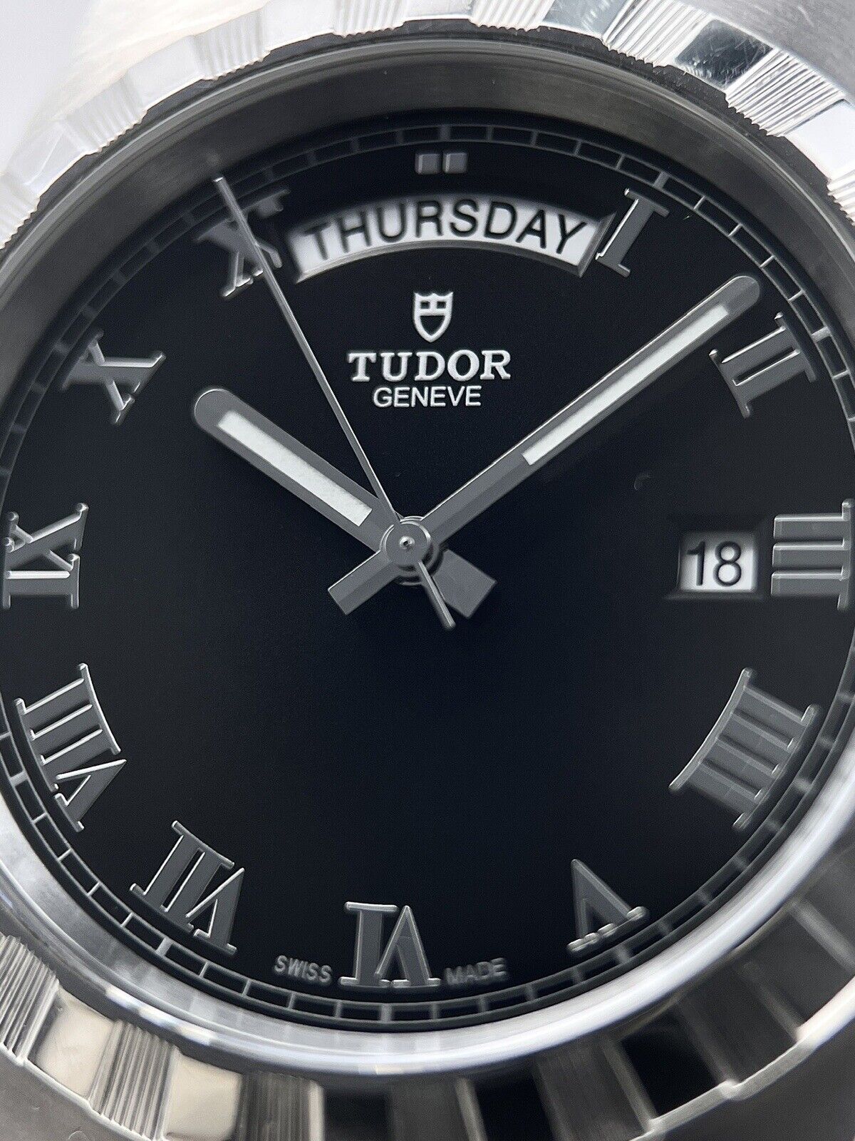 2023 Tudor Royal Day Date Black Automatic Steel 41mm 28600 Bracelet - Box/Papers