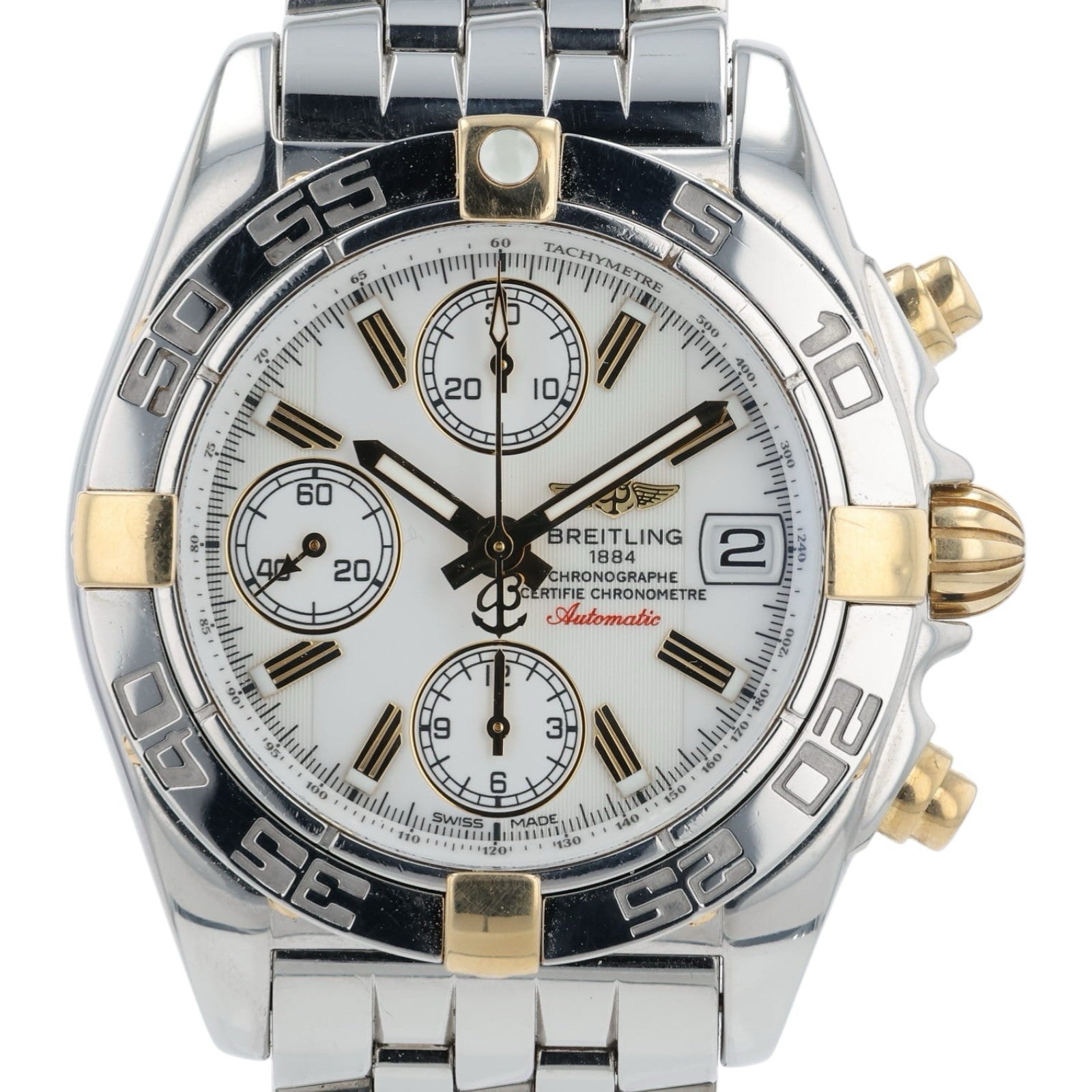 Breitling Chronomat Cockpit White Dial Stainless Steel 39mm Auto Watch B13358