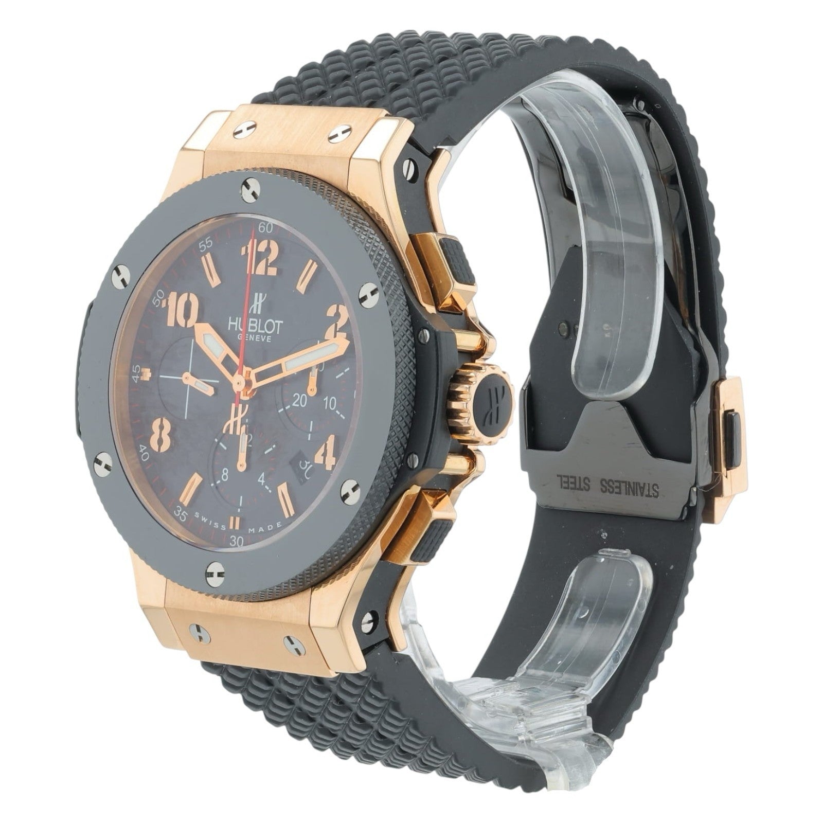 Hublot Big Bang 18k Rose Gold Black Dial 44mm Automatic Men’s Watch 301PB.131.RX
